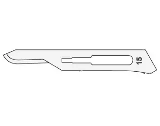 Surgeon čepelka skalpelová Carbon Steel 100 ks - č. 15