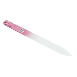 FW skleněný pilník s kamínky - SW10 Pink