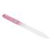FW skleněný pilník s kamínky - SW10 Pink