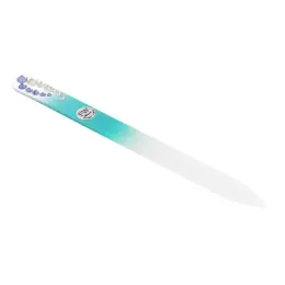 FW Skleněný pilník s kamínky - SW10 Turquoise