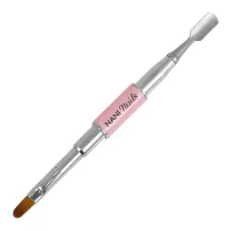 NANI štětec vel. 6 + špachtle na polygel - Metallic Pink