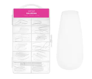 NANI gel tipy v boxu, 120 ks, 10 vel. - Balerina Clear, krátké
