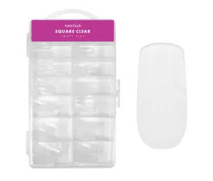 NANI gel tipy v boxu, 120 ks, 10 vel. - Square Clear , krátké