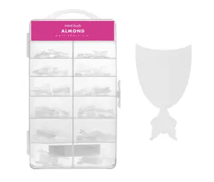 NANI gel tipy v boxu, 120 Ks, 10 vel. - Almond Matt, krátká špička