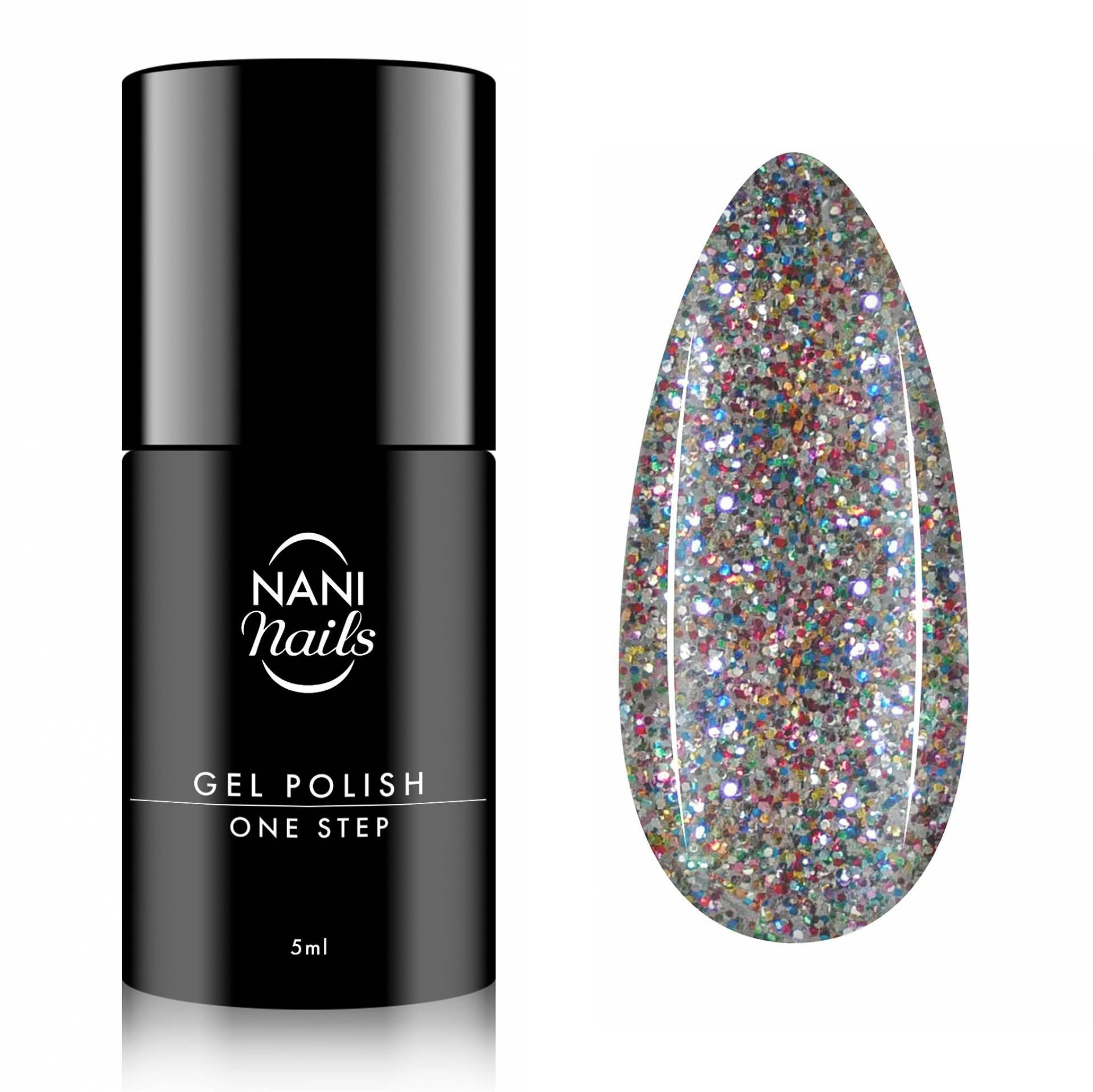 NANI gelinis lakas One Step 5 ml - Glitter Disco
