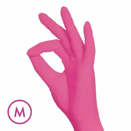 AMPri Luvas de nitrilo Style Grenadine, M, sem pó - 100 unidades